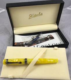 Stipula I Castoni Citrino fountain pen with box and papers